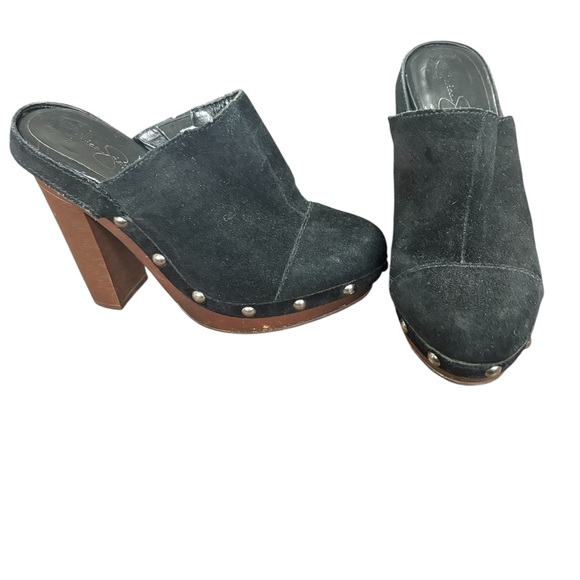 Jessica Simpson Dalia Women's Black Suede Mules, Size 7.5 - Picture 2 of 6